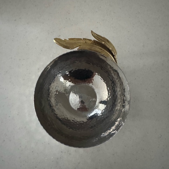 Micheal Aram Gold feather nut Bowl - Picture 2 of 4